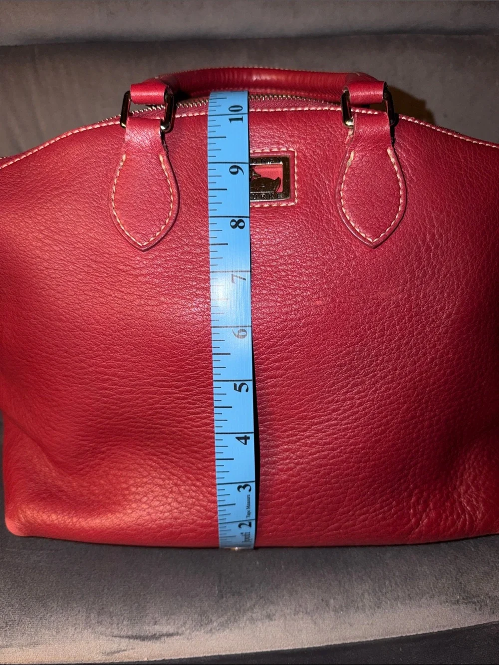 Dooney & Bourke Dillen Red Pebble Leather Satchel (without have crossbody strap)